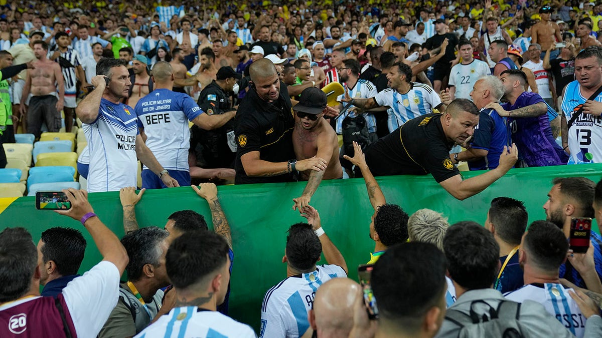Fans fighting