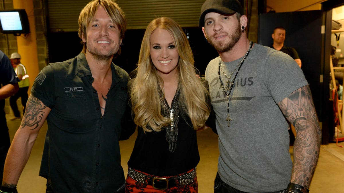 keith urban with carrie underwood and brandtley gilbert in 2014